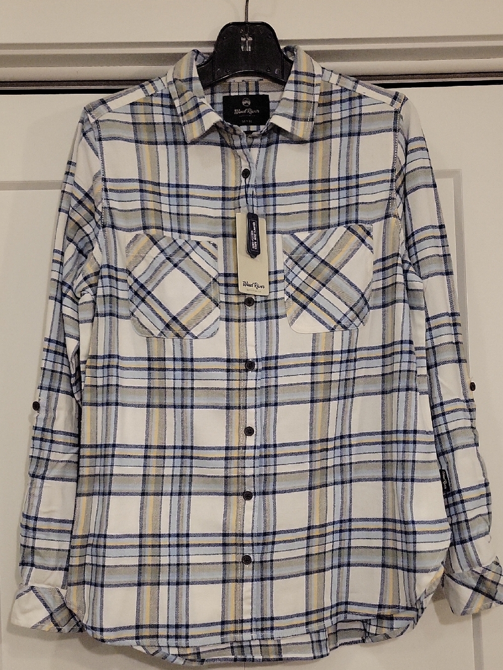 NWT Wind River Men's Plaid Button-Up Shirt, Size M